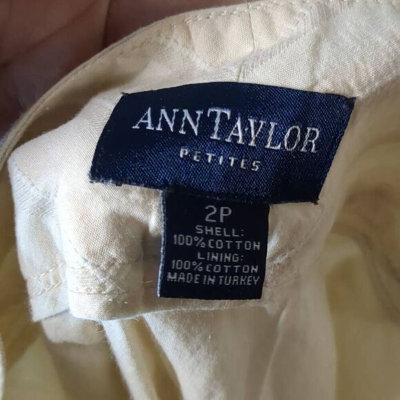 Ann Taylor Chevron Herringbone Off White A Line Mini Skirt 2P - Picture 8 of 8